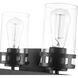 Lunden 3 Light 22 inch Matte Black Vanity Light Wall Light
